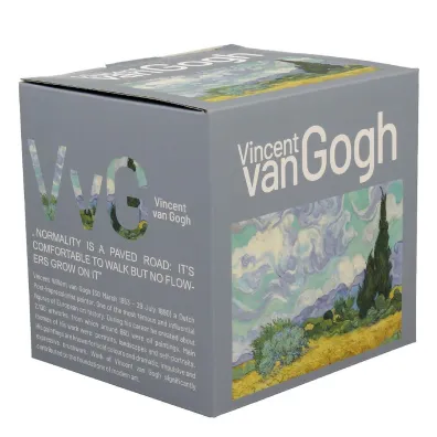 Duo Sp. z o.o. Porcelanowy kubek z zaparzaczem Van Gogh Wheat Field 430 ml