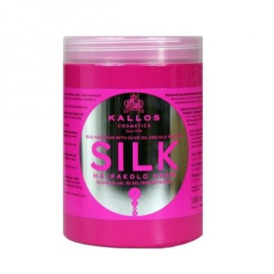 Kallos Silk Hair Mask With Olive Oil And Silk Protein jedwabna maska do włosów z proteinami oliwy z oliwek i jedwabiu 1 l