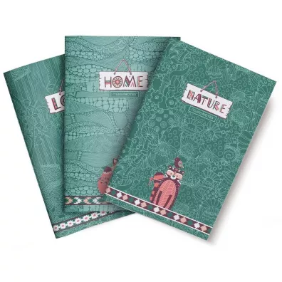 Make Notes Zeszyt A6 Green Forest czysty 32 kartki 3 szt.