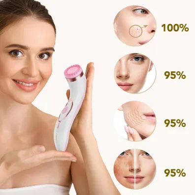 Szczoteczka Brush PRO LUMINEO 4 ko�c�wki + �el do twarzy r�owa