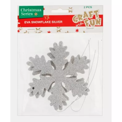 Craft with Fun Ozdoby dekoracyjne piankowe Patek niegu zawieszka 438611 srebrna