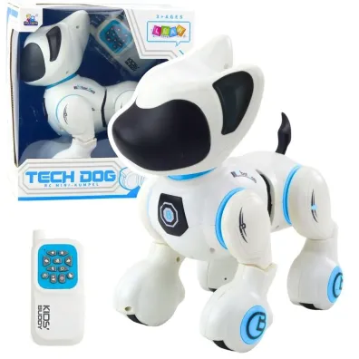 Piesek interaktywny robot pilot �wiat�o d�wi�k LeanToys