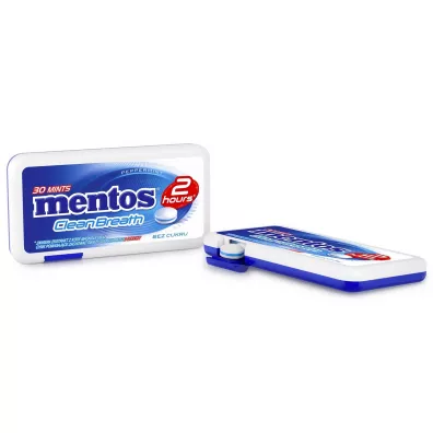Mentos CleanBreath Peppermint Od�wie�aj�ce pastylki bez dodatku cukru 21 g