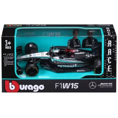 Bburago model 1:43 mercedes amg petronas f1 w15 18-38208