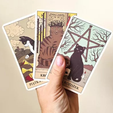 Tarot: Koty rz�dz� �wiatem. Karty + przewodnik