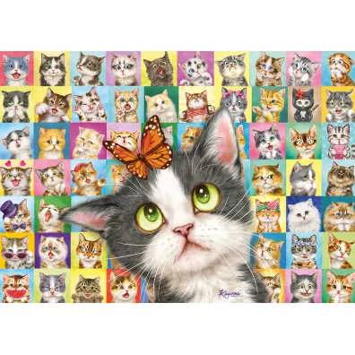 Puzzle 1000 el. Kocia mimika Schmidt