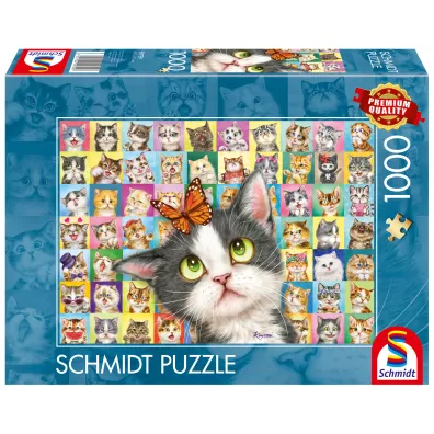 Puzzle 1000 el. Kocia mimika Schmidt