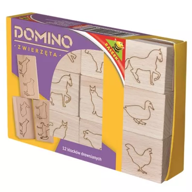 Domino drewniane. Zwierz�ta Zabawkarstwo Wojciech B�czek