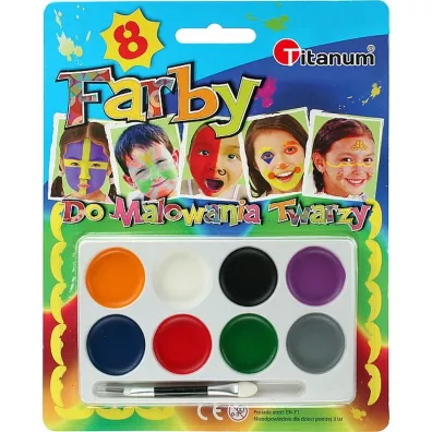Titanum Farby do malowania twarzy 8 kolorw