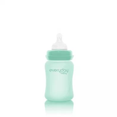Everyday Baby Szklana butelka ze smoczkiem S, mitowa 150 ml