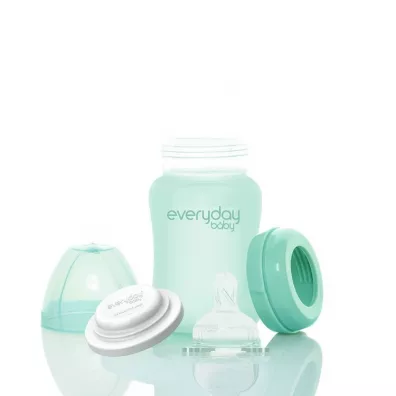 Everyday Baby Szklana butelka ze smoczkiem S, mitowa 150 ml