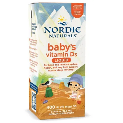 Nordic Naturals Baby`s Vitamin D3 400 IU Suplement diety 22.5 ml