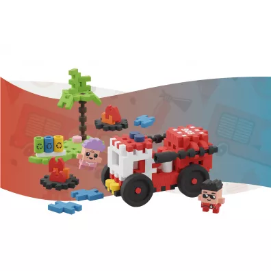 Mini Waffle City Klocki konstrukcyjne Mini Waffle 80 element�w City W�z Stra�acki MARIOINEX 903193