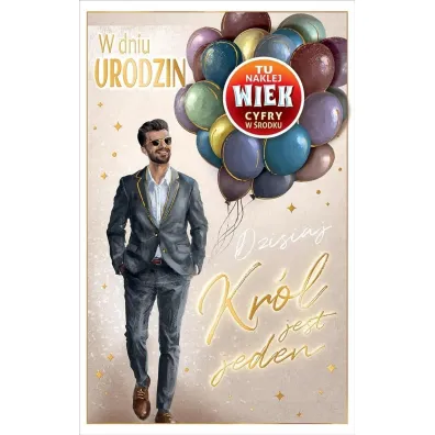AbCard Kartka okoliczno�ciowa Urodziny (wymienne cyfry)