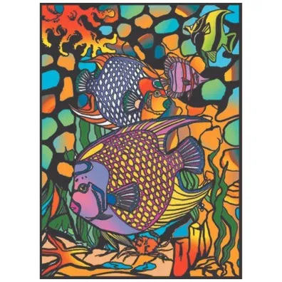 Kolorowanka Welwetowa 47x35cm Ryby
