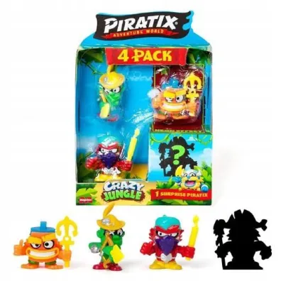 Piratix Crazy Jungle Mini Zestaw 4 Figurek 1szt.mix
