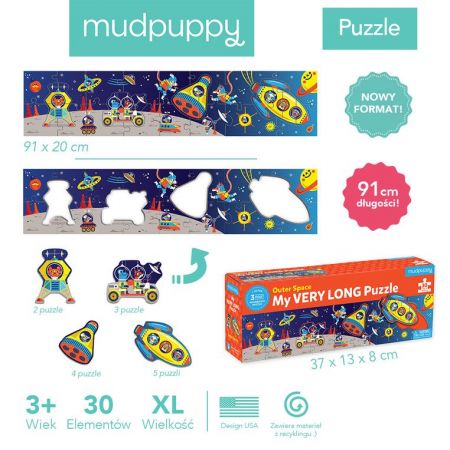 Metrowe puzzle Kosmos 30 elementw 3+ Mudpuppy
