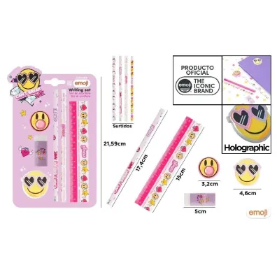 Mp Main Paper Zestaw do pisania Emoji r�owy