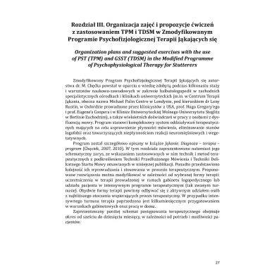 Pakiet J�kanie. Skuteczne techniki p�ynnego m�wienia TPM i TDSM w Zmodyfikowanym Programie Psychofizjologicznej Terapii J�kaj�cych si�. Tomy 1-2