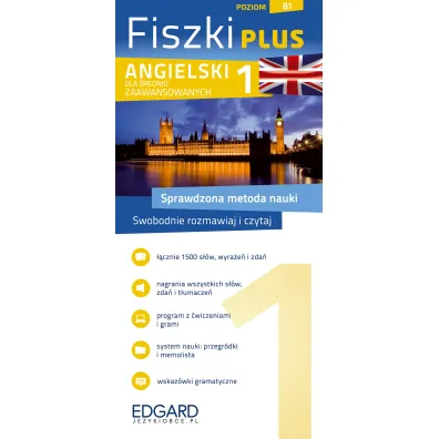 Fiszki plus. Angielski dla �rednio zaawansowanych. Poziom B1 - Andy Edwins, Micha� Podsiad�o