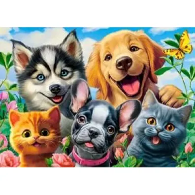 Puzzle 120 el. Pets Selfie Castorland