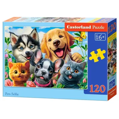 Puzzle 120 el. Pets Selfie Castorland