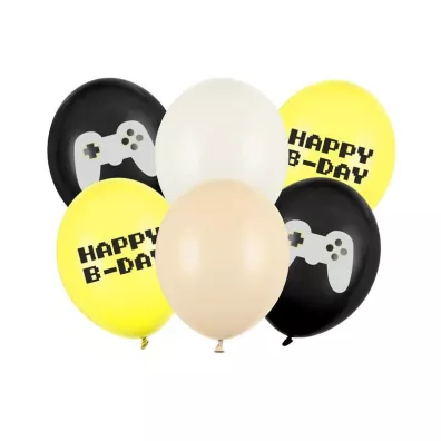 PartyDeco Balony Happy B-day 30cm