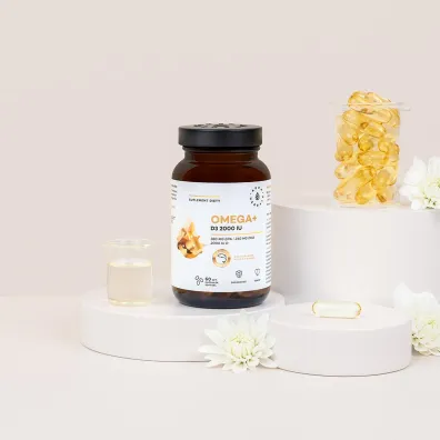 Aura Herbals Omega+ Witamina D3 2000 IU kapsu�ki softgel - suplement diety 60 kaps.