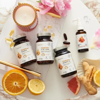 Aura Herbals Omega+ Witamina D3 2000 IU kapsu�ki softgel - suplement diety 60 kaps.