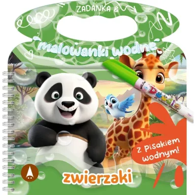 Malowanka 200X140 Zadanka & malowanki wodne. Zwierzaki  PISAK SKRZAT 079890 - Wioleta �y�owska