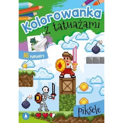 Malowanka A5 Kolorowanka z tatua�ami. Piksele SKRZAT 074727