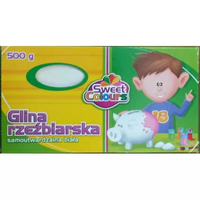 Otocki Glina rzebiarska samoutwardzalna biaa 500g biaa