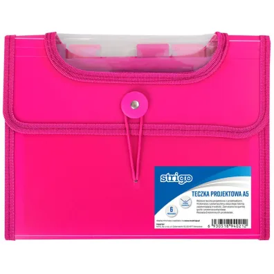 Strigo Teczka VFILE PP A5 z 6 przek�adkami r�owa