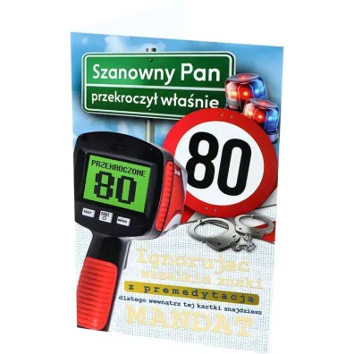 Yeku Karnet Urodziny 80