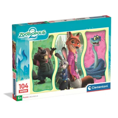 Puzzle 104 el. SuperColor. Super Zootopia 2 Clementoni