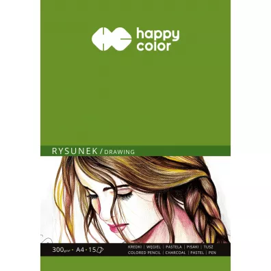 Happy Color Blok do rysunku ART, bia�y, A4, 300g, 15 arkuszy 15 kartek