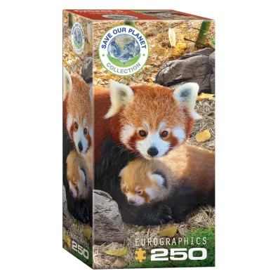 Puzzle 250 el. Czerwone pandy Eurographics