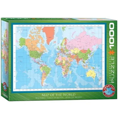 Puzzle 1000 el. Modern Map of the World Eurographics