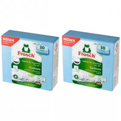 Frosch Sodowe tabletki do zmywarek All in 1 zestaw 2 x 30 szt.