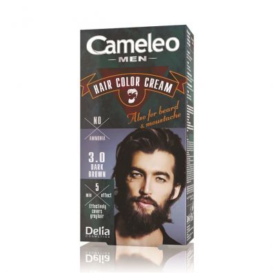 Cameleo Men Hair Color Cream farba do wosw brody i wsw 3.0 Dark Brown 30 ml