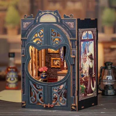 Puzzle Miniaturowy domek mini Book Nook Salonik Hrabiego Kota Habarri