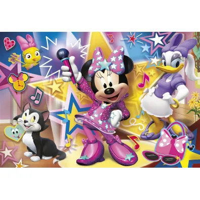 Puzzle 60 el. Maxi SuperColor. Minnie i pomocnicy Clementoni