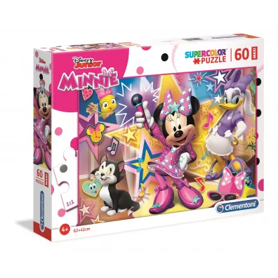 Puzzle maxi 60 el. Supercolor. Minnie i pomocnicy Clementoni