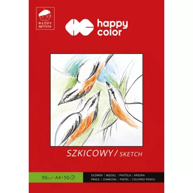 Happy Color Blok szkicowy Mody Artysta, biay, A4, 90g, 50 arkuszy 50 kartek