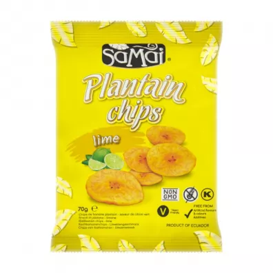 Decare Chipsy z plantana Limonkowe 70 g