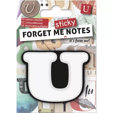 If Forget me sticky. Notes kart samoprzylepne litera U czarny