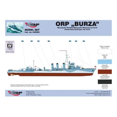 Mirage zest.d/sklej.ORP Burza wz44 S09 840094 Mirage Hobby