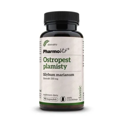 Pharmovit Ostropest plamisty Silybum marianum 330 mg Suplement diety 90 kaps.
