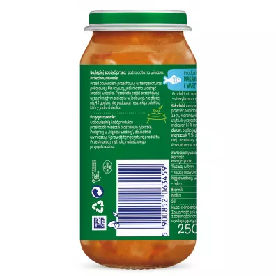 BoboVita Makaron z morszczukiem i warzywami po 12. miesicu zestaw 6 x 250 g
