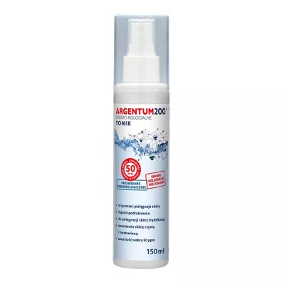 Argentum200 Mgieka do twarzy 50PPM Srebro Koloidalne 150 ml